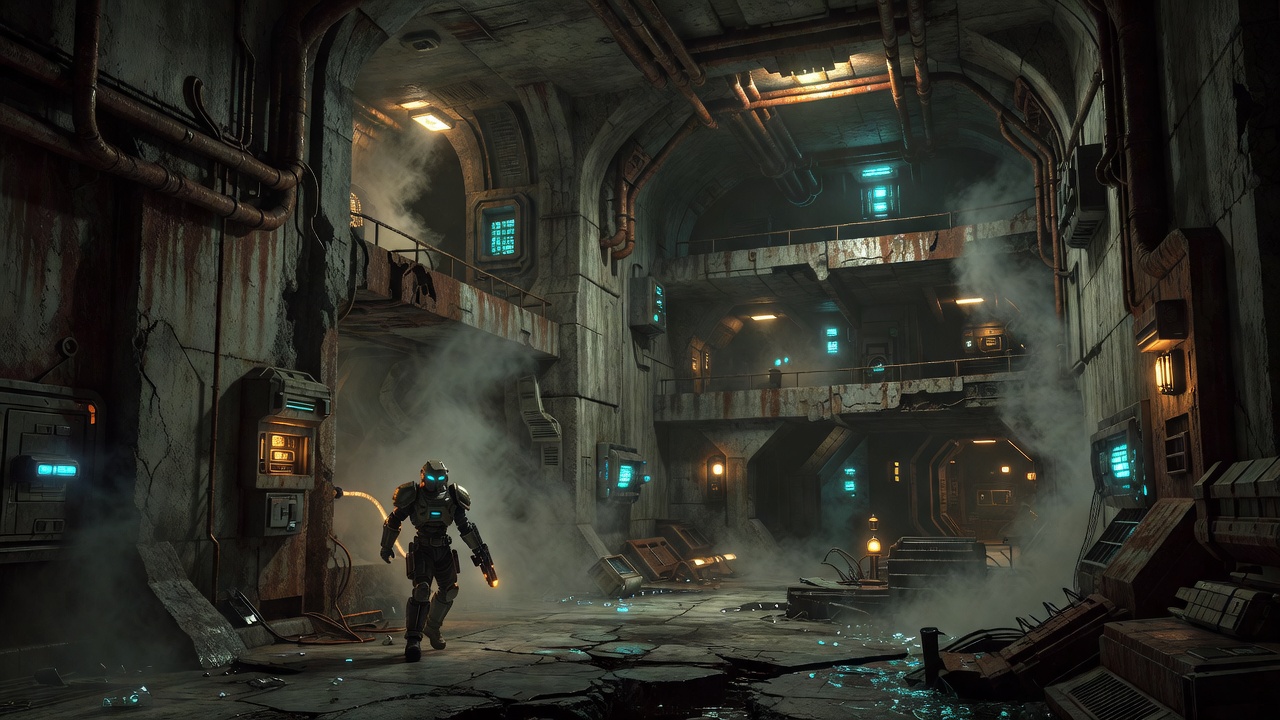 Retropelien tunnelmaa ja Metroidvania seikkailua edustava kuvitus